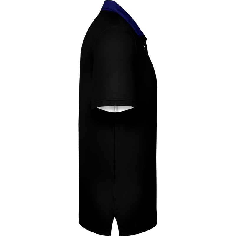 Black Polo Shirt With Matching Blue Collar