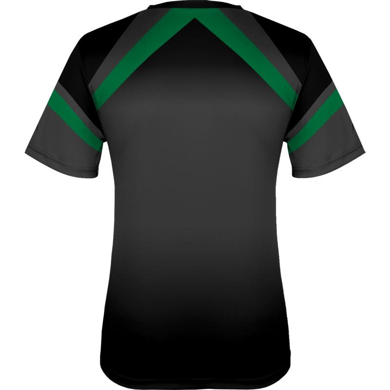 Women Black Colorblock Printed Tennis T Shirt