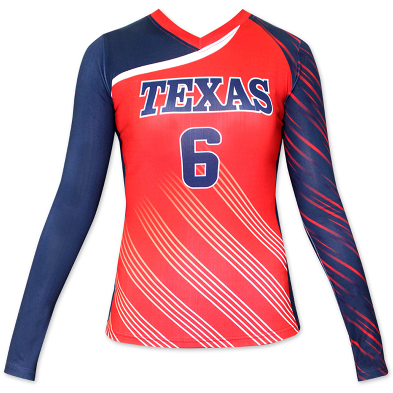 Women Full Sleeve Sublimated Volleyball Jersey