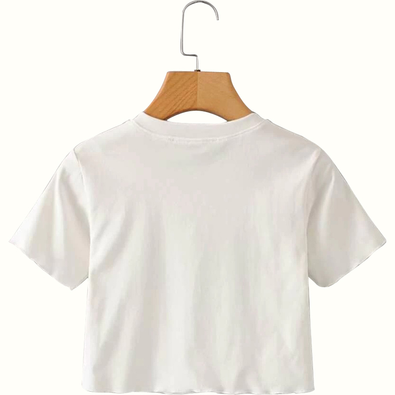 Graphic Print Crop Tee