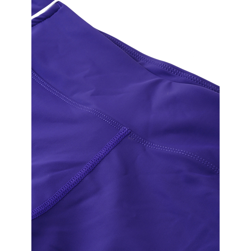 Blue & Black Colorblock Panel Design Leggings